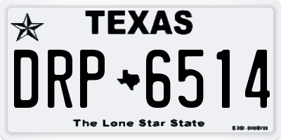 TX license plate DRP6514