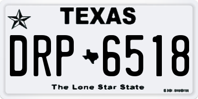 TX license plate DRP6518