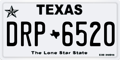 TX license plate DRP6520