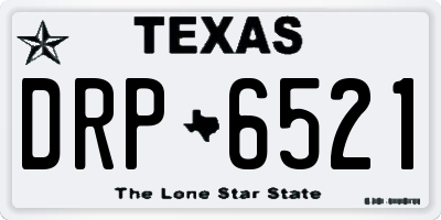 TX license plate DRP6521