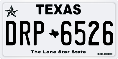 TX license plate DRP6526