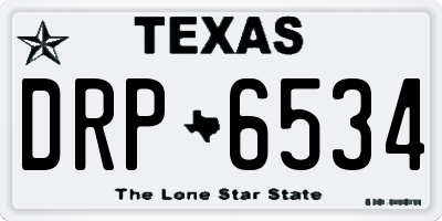 TX license plate DRP6534