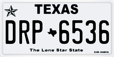 TX license plate DRP6536