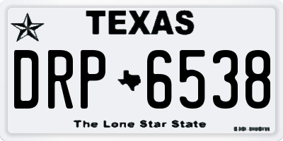 TX license plate DRP6538