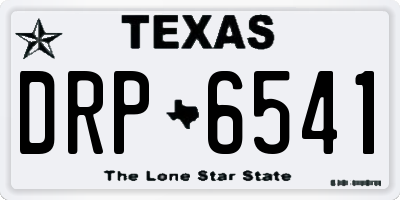TX license plate DRP6541