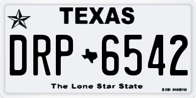 TX license plate DRP6542