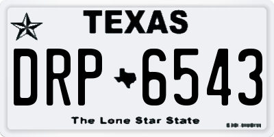 TX license plate DRP6543