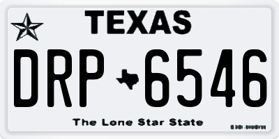 TX license plate DRP6546