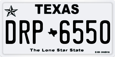 TX license plate DRP6550