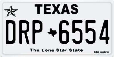 TX license plate DRP6554