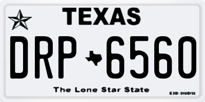 TX license plate DRP6560