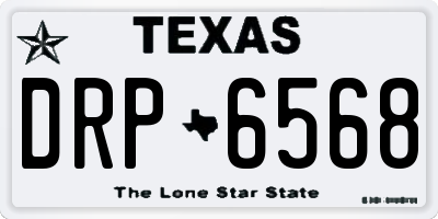 TX license plate DRP6568
