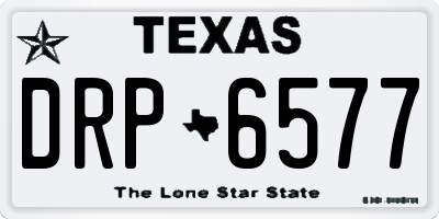 TX license plate DRP6577
