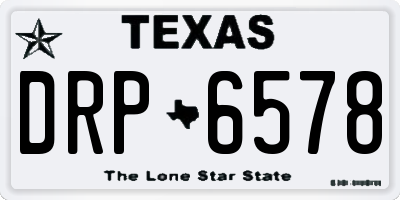 TX license plate DRP6578
