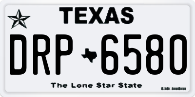 TX license plate DRP6580