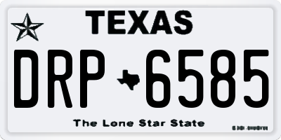 TX license plate DRP6585