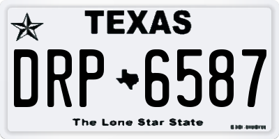 TX license plate DRP6587