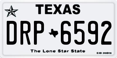 TX license plate DRP6592