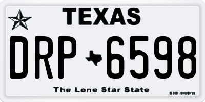 TX license plate DRP6598