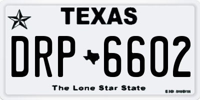 TX license plate DRP6602
