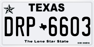TX license plate DRP6603