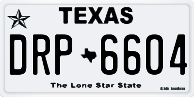 TX license plate DRP6604