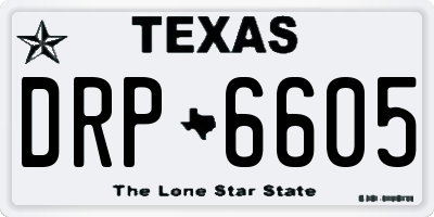 TX license plate DRP6605