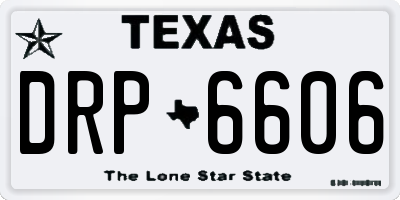 TX license plate DRP6606