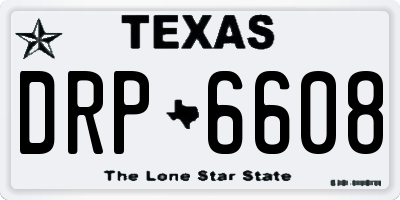 TX license plate DRP6608
