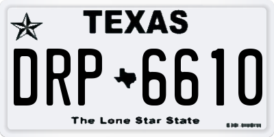 TX license plate DRP6610