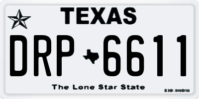 TX license plate DRP6611