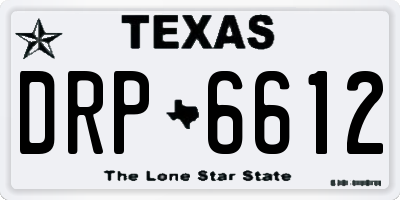 TX license plate DRP6612