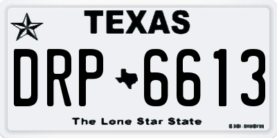 TX license plate DRP6613