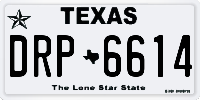 TX license plate DRP6614