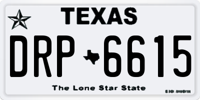 TX license plate DRP6615