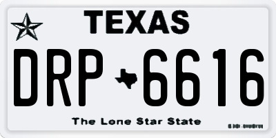 TX license plate DRP6616