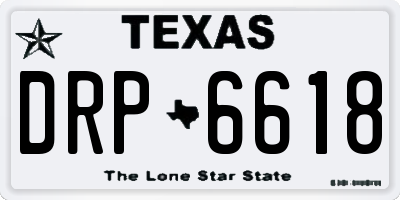 TX license plate DRP6618