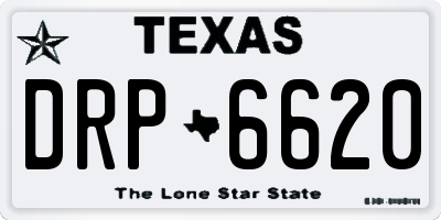 TX license plate DRP6620