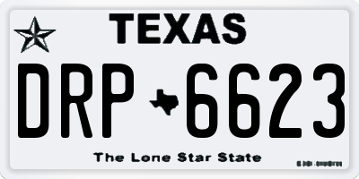 TX license plate DRP6623
