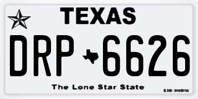 TX license plate DRP6626