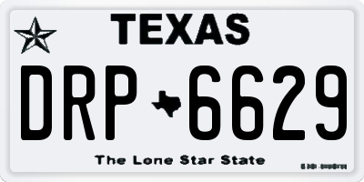 TX license plate DRP6629