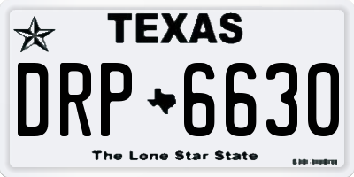 TX license plate DRP6630