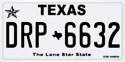 TX license plate DRP6632
