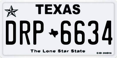 TX license plate DRP6634