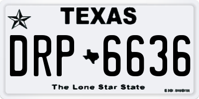 TX license plate DRP6636