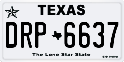 TX license plate DRP6637