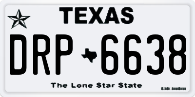 TX license plate DRP6638