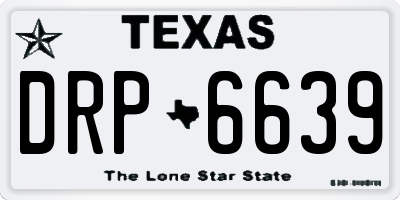 TX license plate DRP6639