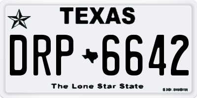 TX license plate DRP6642