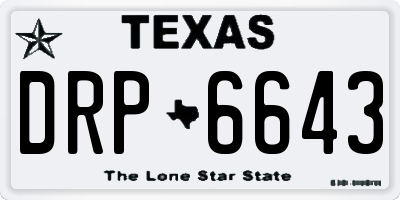 TX license plate DRP6643